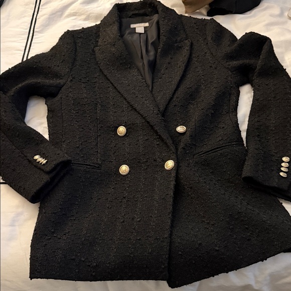 H&M Black Double-Breasted Blazer with Gold Buttons - Picture 12 of 12